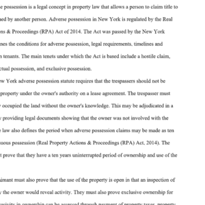 adverse possession in New York