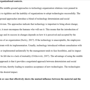 Approaches to the technology- organization